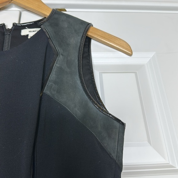 HELMUT LANG Suiting Dress with Leather Trim - Picture 9 of 11